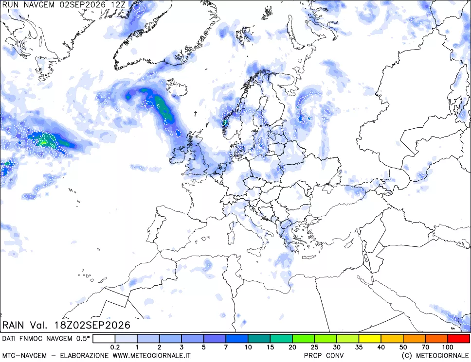 mappa Precipitazioni Totali