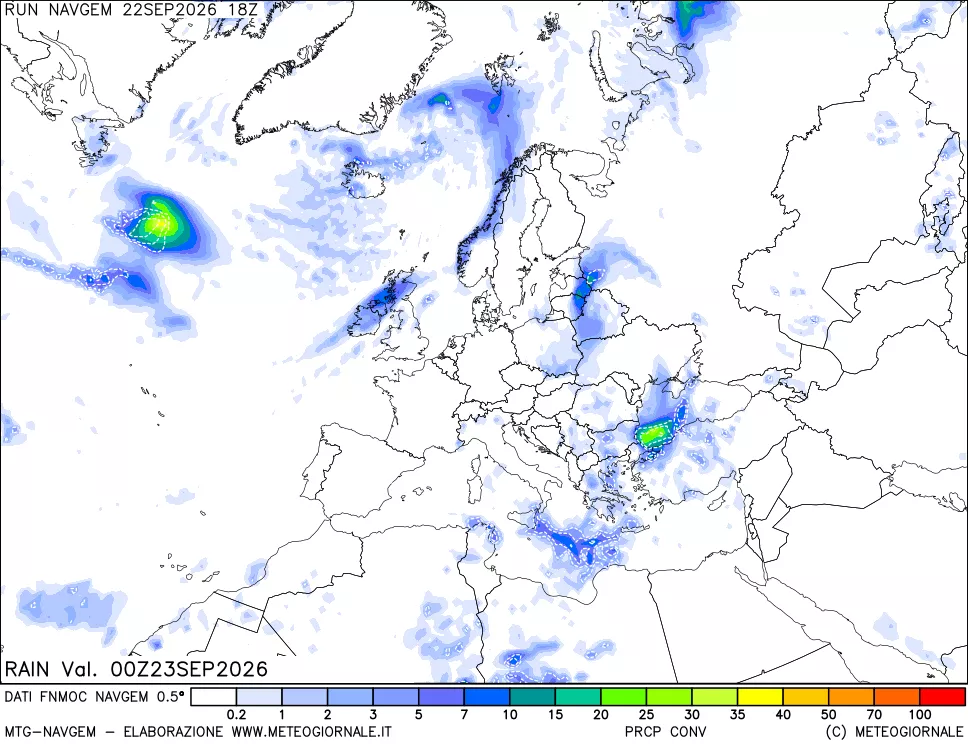 mappa Precipitazioni Totali