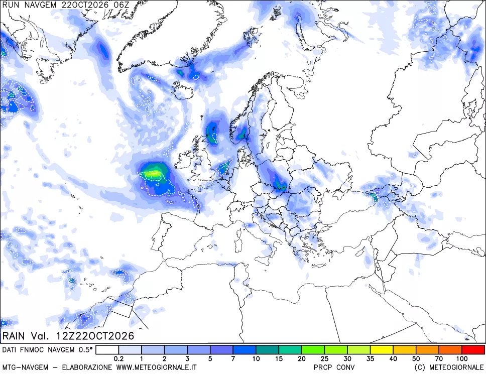 mappa Precipitazioni Totali