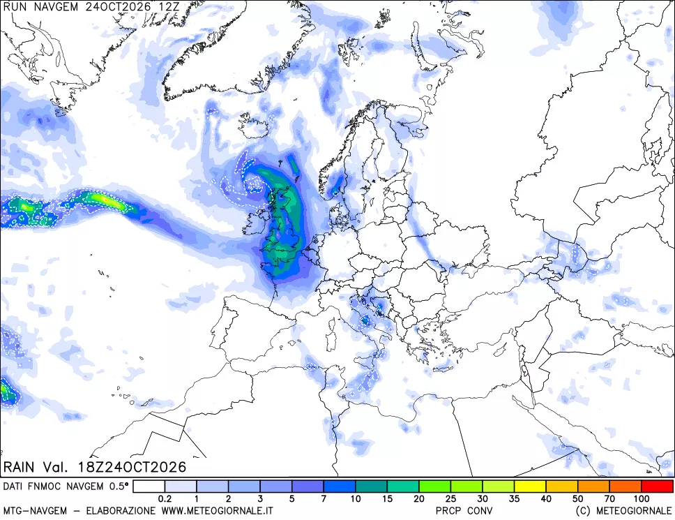 mappa Precipitazioni Totali