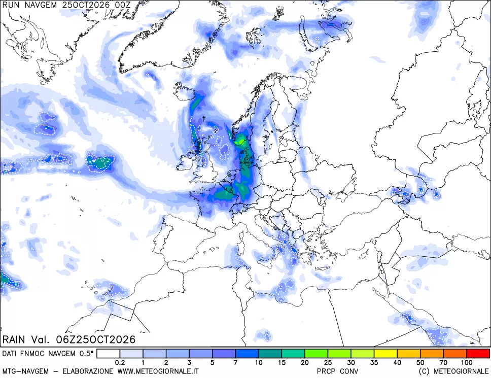 mappa Precipitazioni Totali