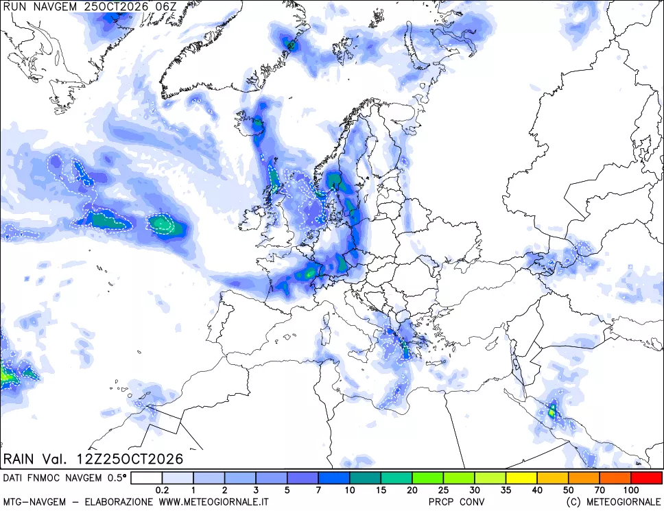 mappa Precipitazioni Totali