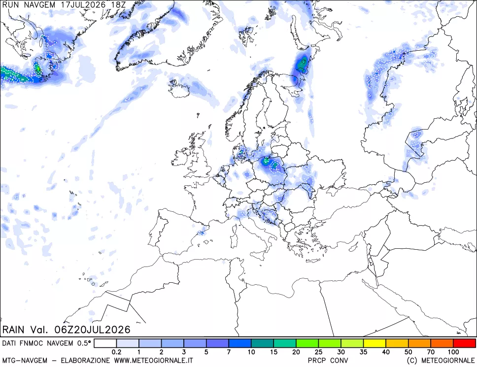 mappa Precipitazioni Totali