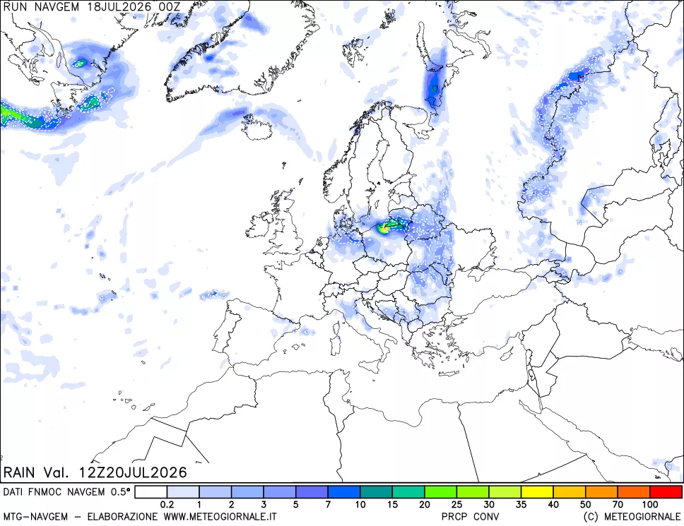 mappa Precipitazioni Totali