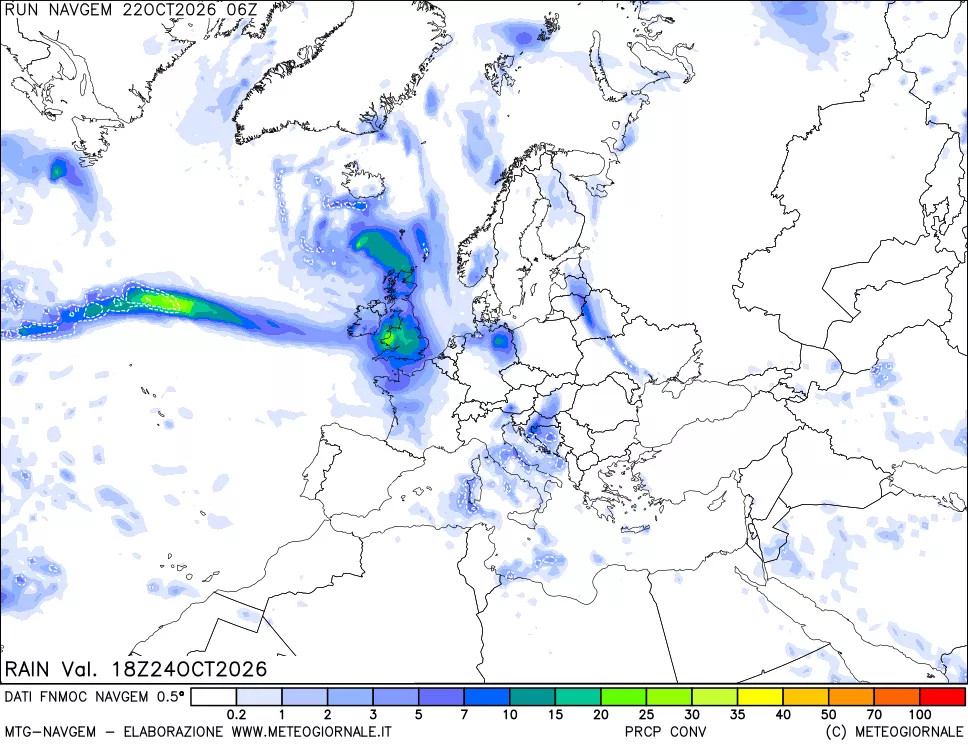 mappa Precipitazioni Totali