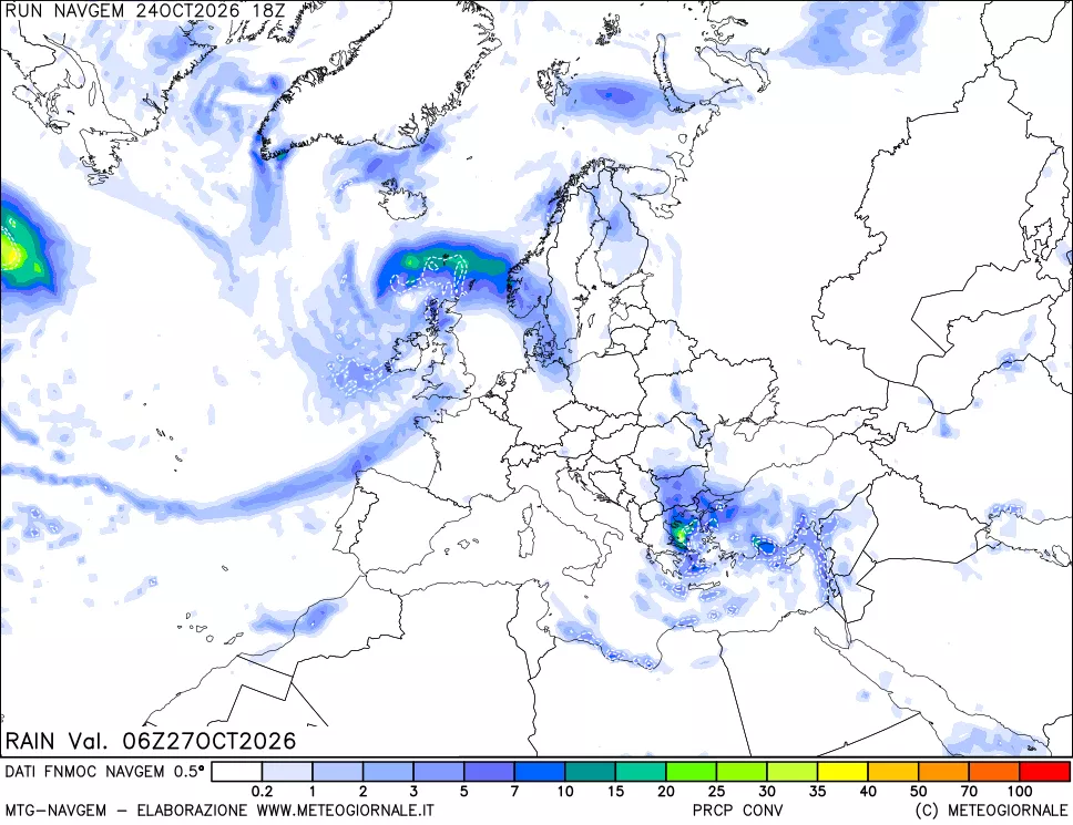 mappa Precipitazioni Totali