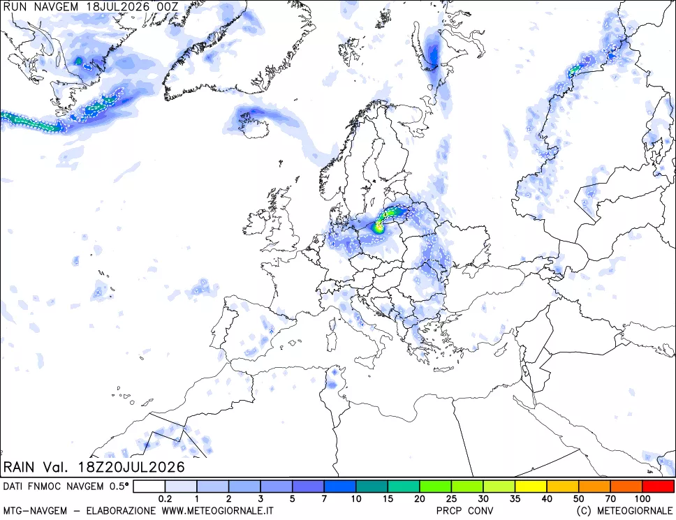 mappa Precipitazioni Totali