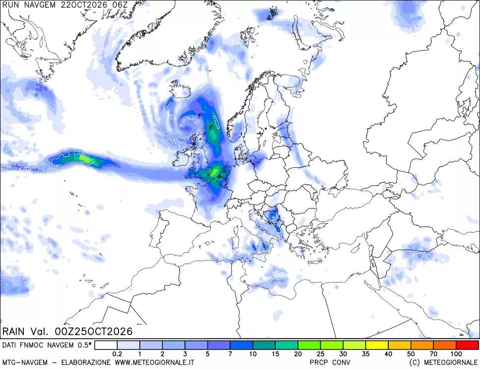mappa Precipitazioni Totali
