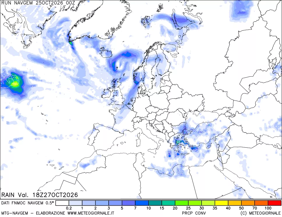 mappa Precipitazioni Totali