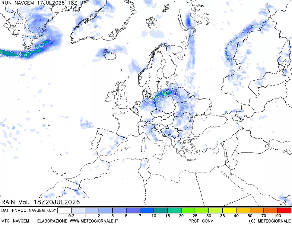 mappa Precipitazioni Totali