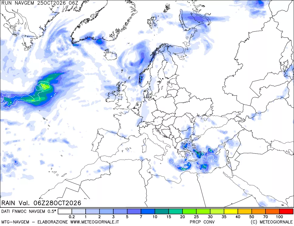 mappa Precipitazioni Totali