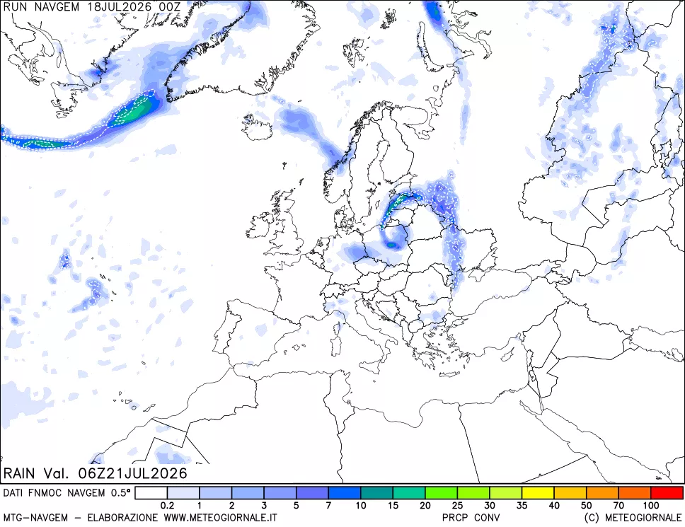 mappa Precipitazioni Totali