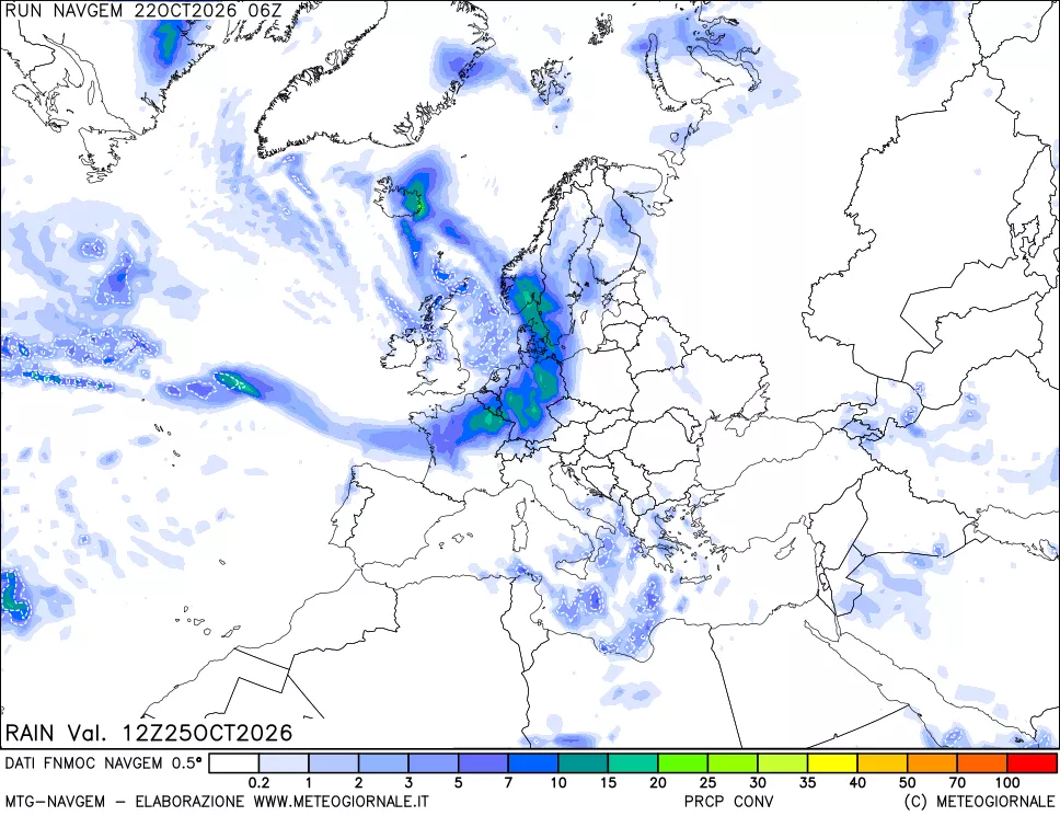 mappa Precipitazioni Totali
