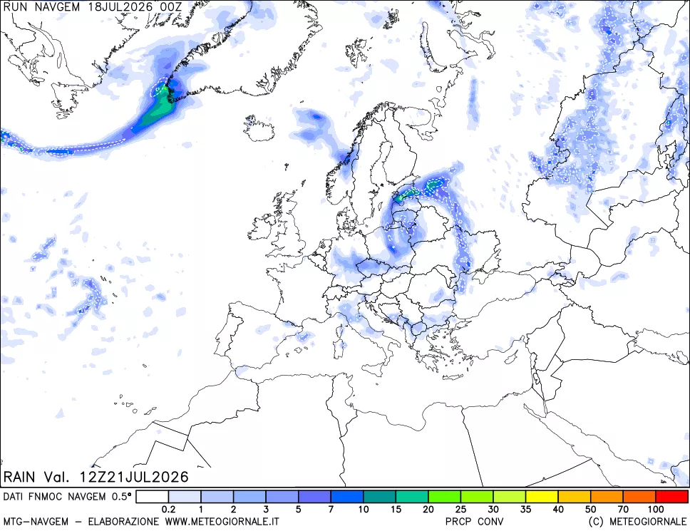 mappa Precipitazioni Totali