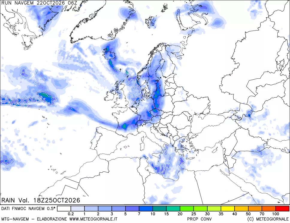 mappa Precipitazioni Totali