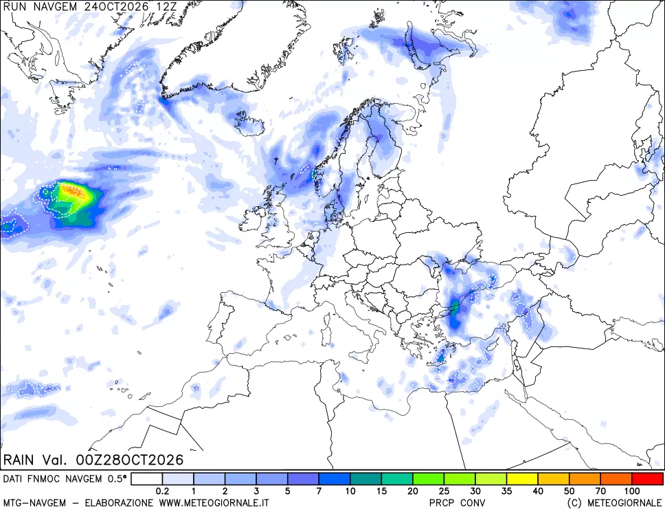mappa Precipitazioni Totali
