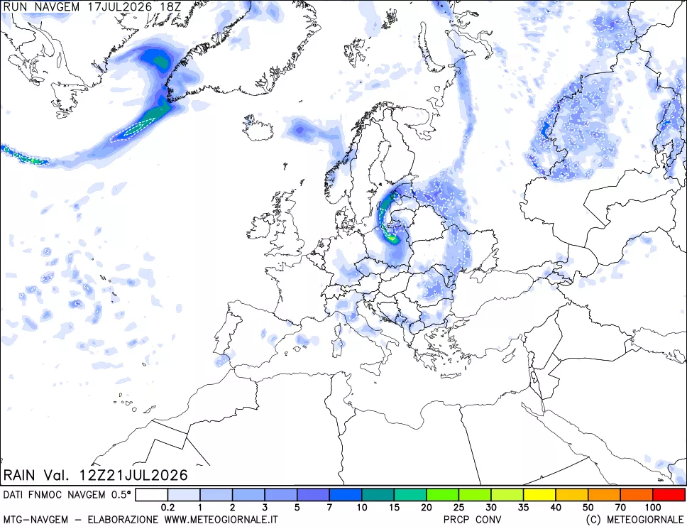 mappa Precipitazioni Totali