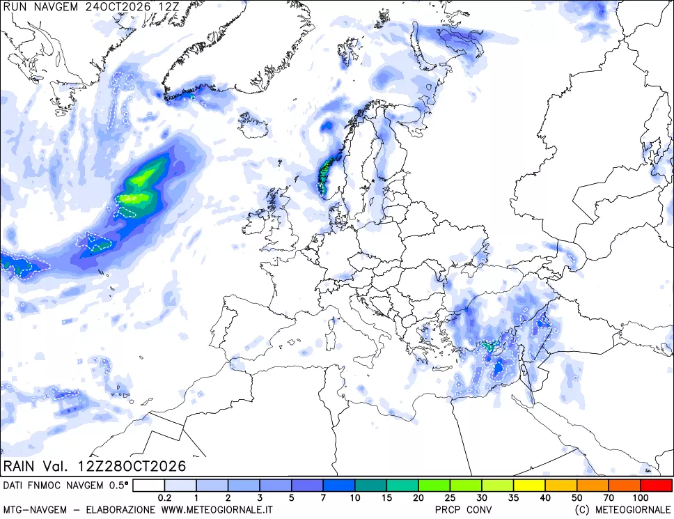 mappa Precipitazioni Totali