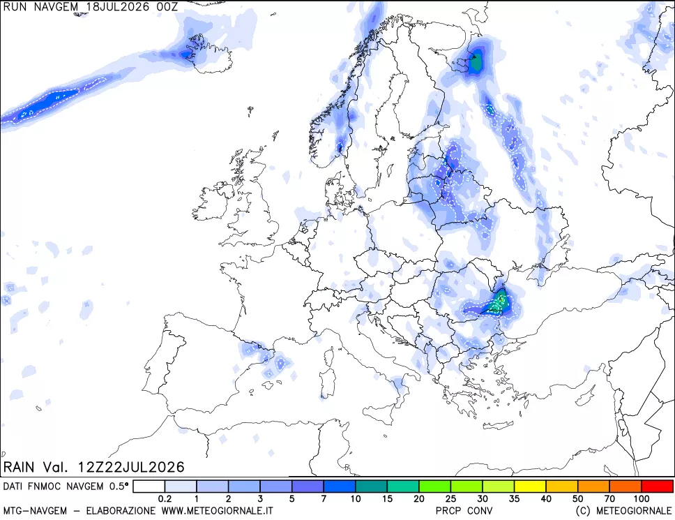 mappa Precipitazioni Totali