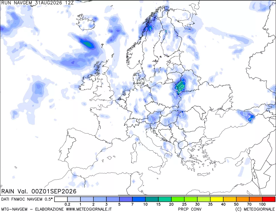mappa Precipitazioni Totali