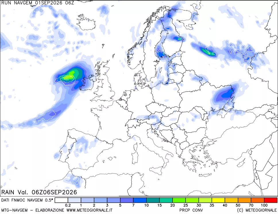 mappa Precipitazioni Totali