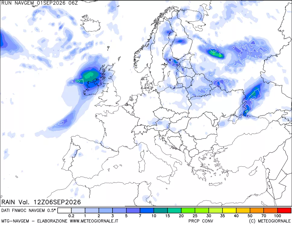 mappa Precipitazioni Totali