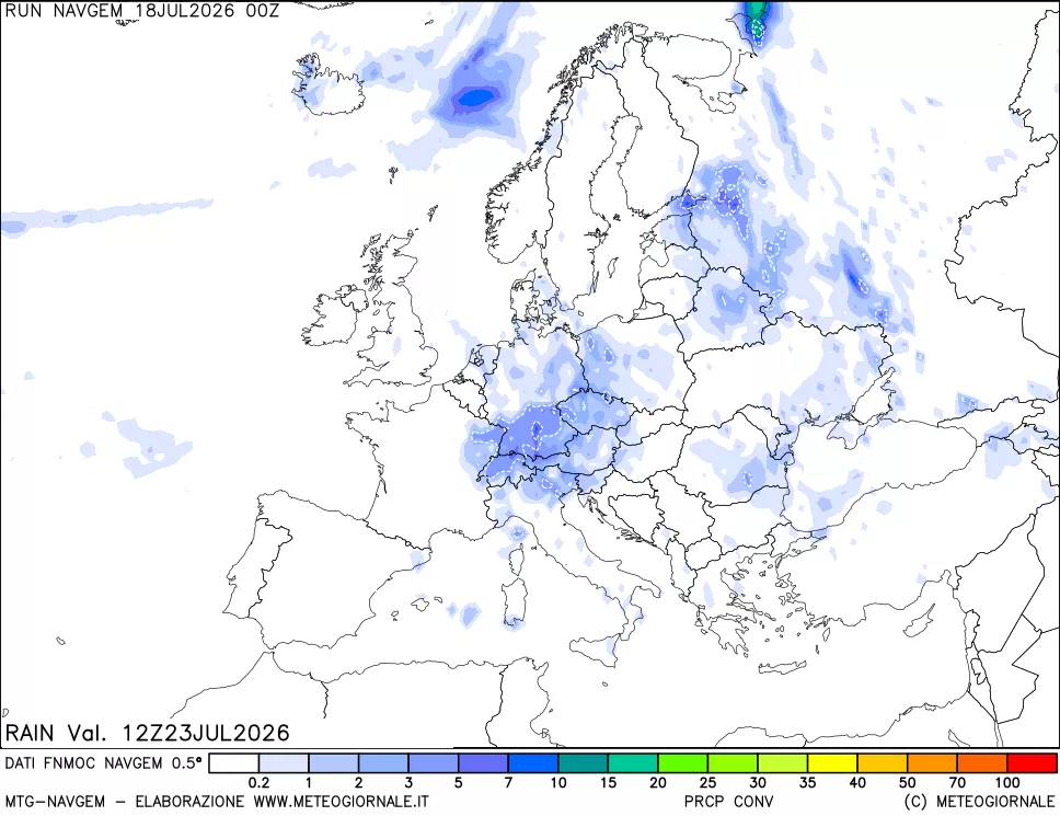 mappa Precipitazioni Totali
