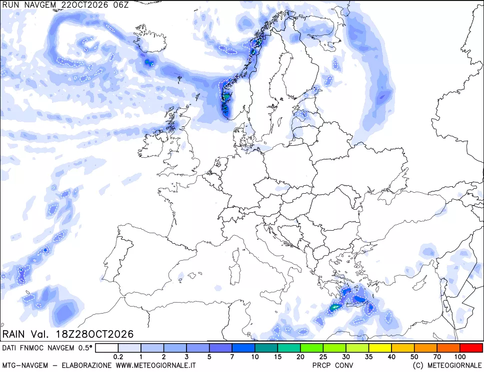 mappa Precipitazioni Totali