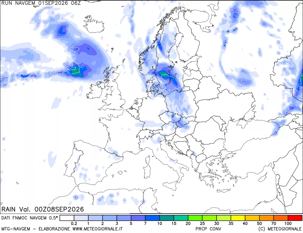 mappa Precipitazioni Totali