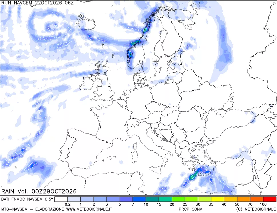 mappa Precipitazioni Totali
