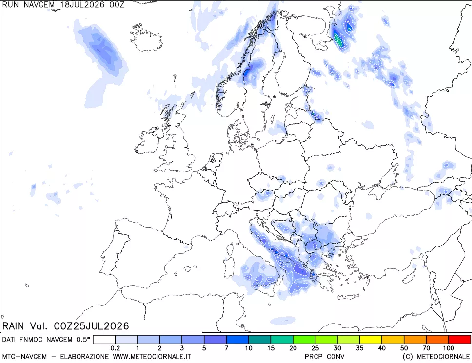 mappa Precipitazioni Totali