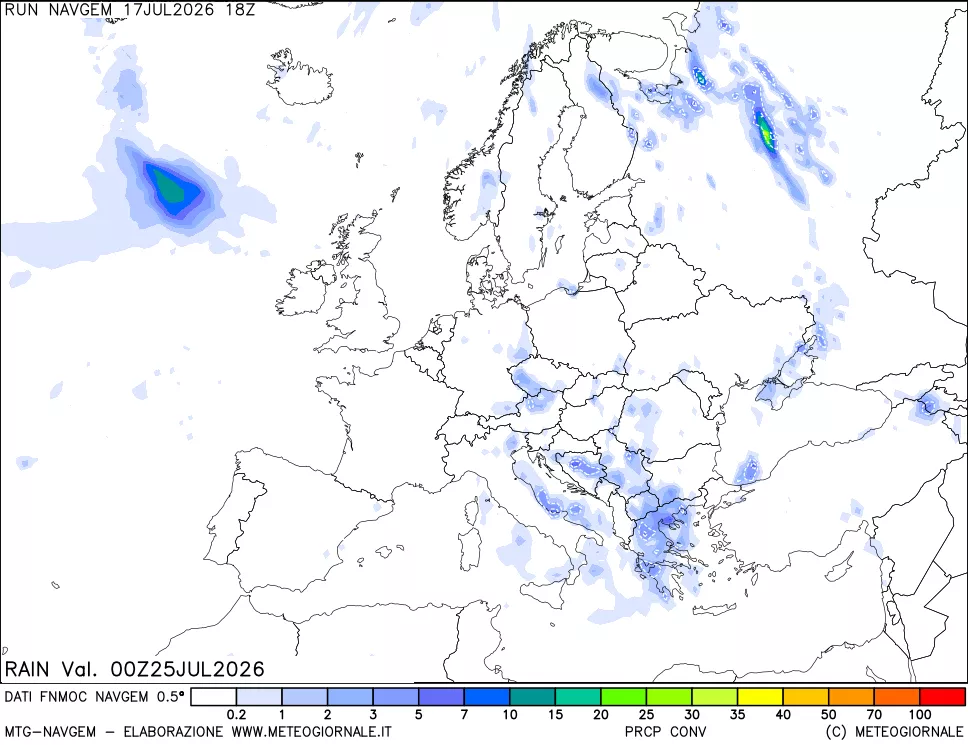 mappa Precipitazioni Totali