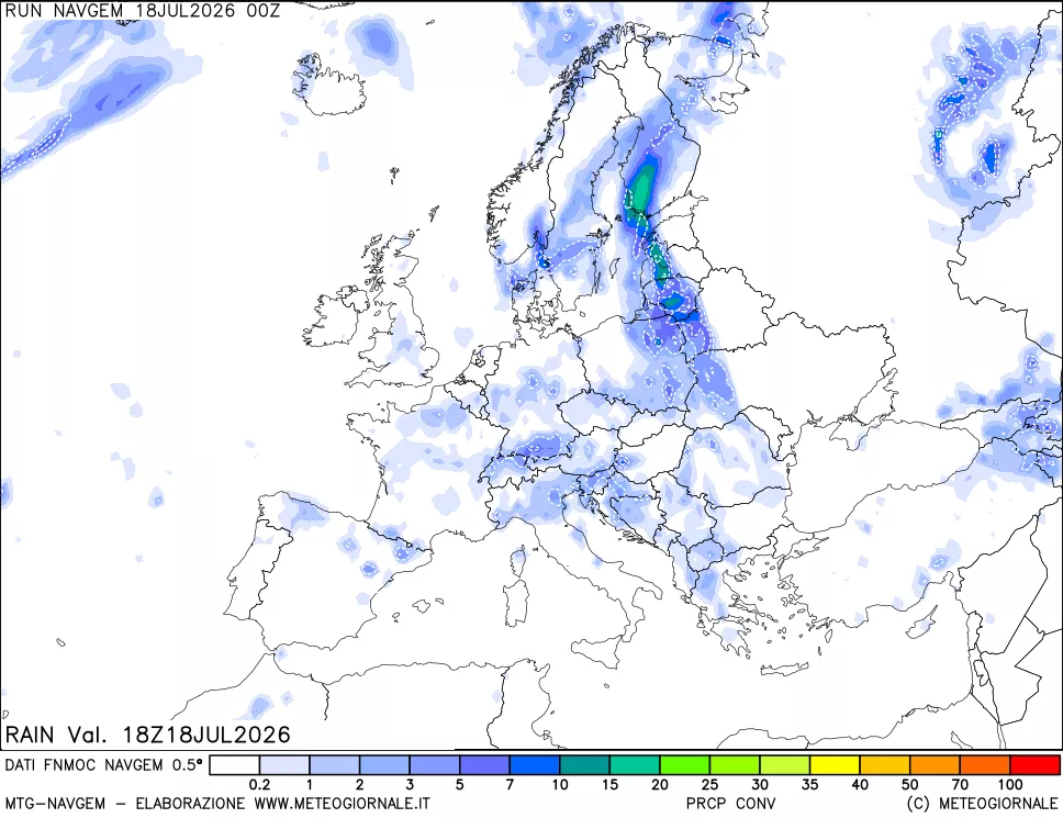 mappa Precipitazioni Totali
