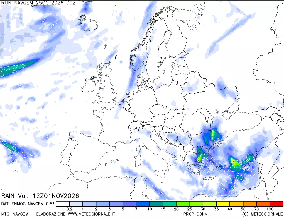 mappa Precipitazioni Totali