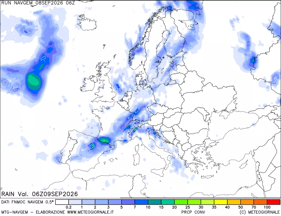 mappa Precipitazioni Totali