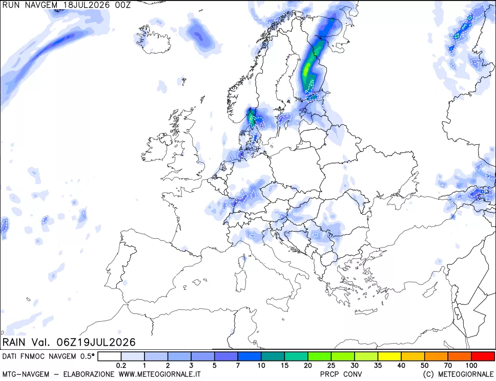 mappa Precipitazioni Totali
