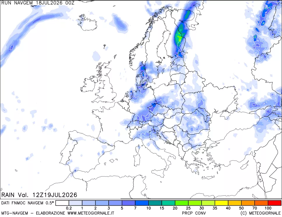 mappa Precipitazioni Totali