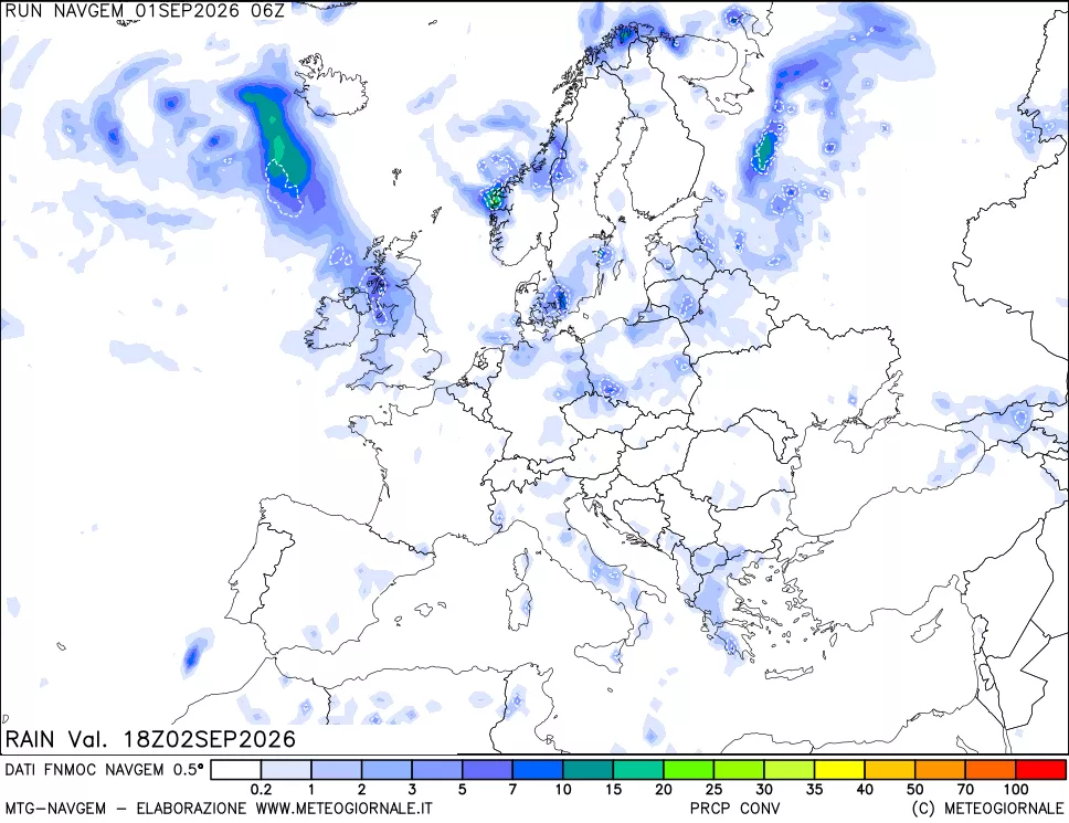 mappa Precipitazioni Totali