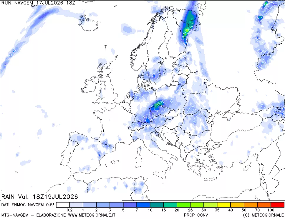 mappa Precipitazioni Totali