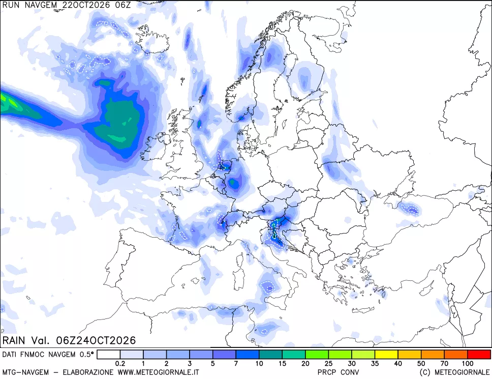 mappa Precipitazioni Totali