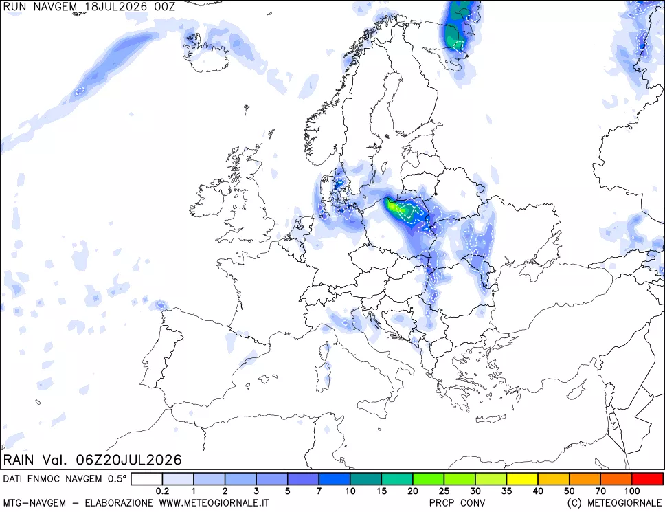 mappa Precipitazioni Totali