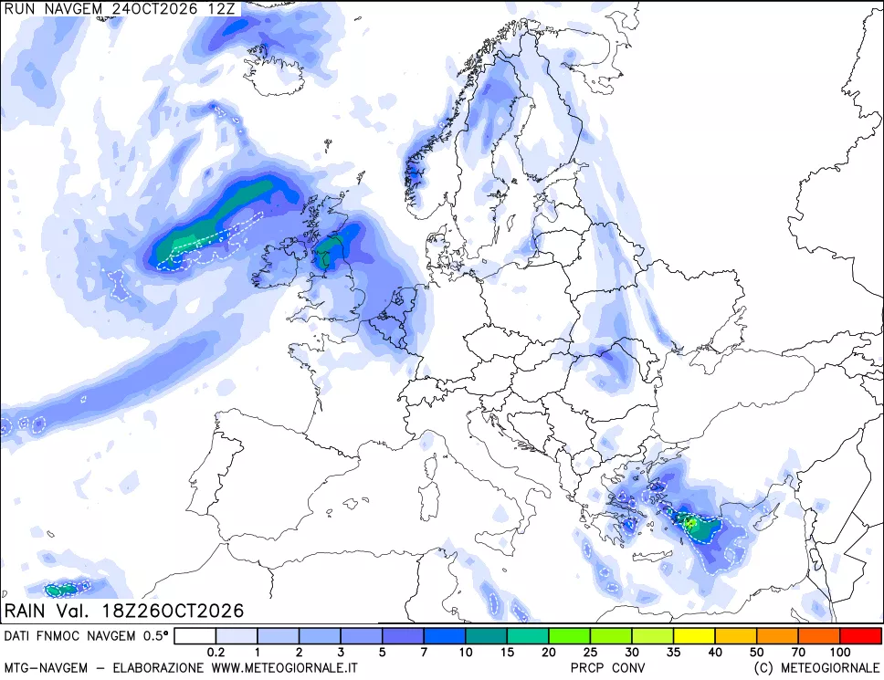 mappa Precipitazioni Totali