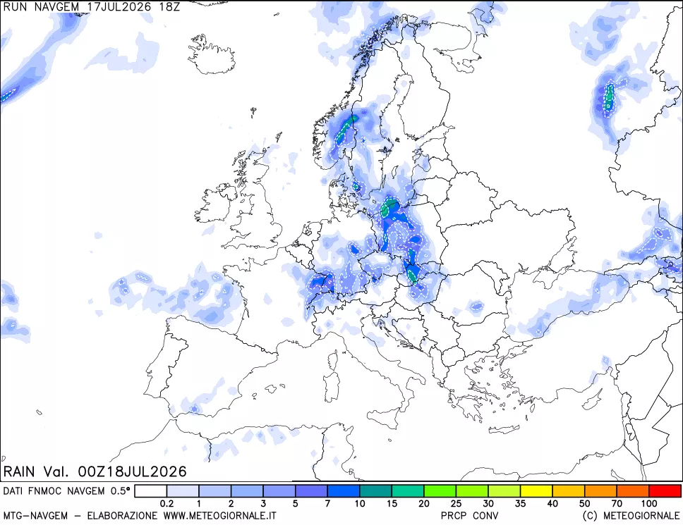 mappa Precipitazioni Totali