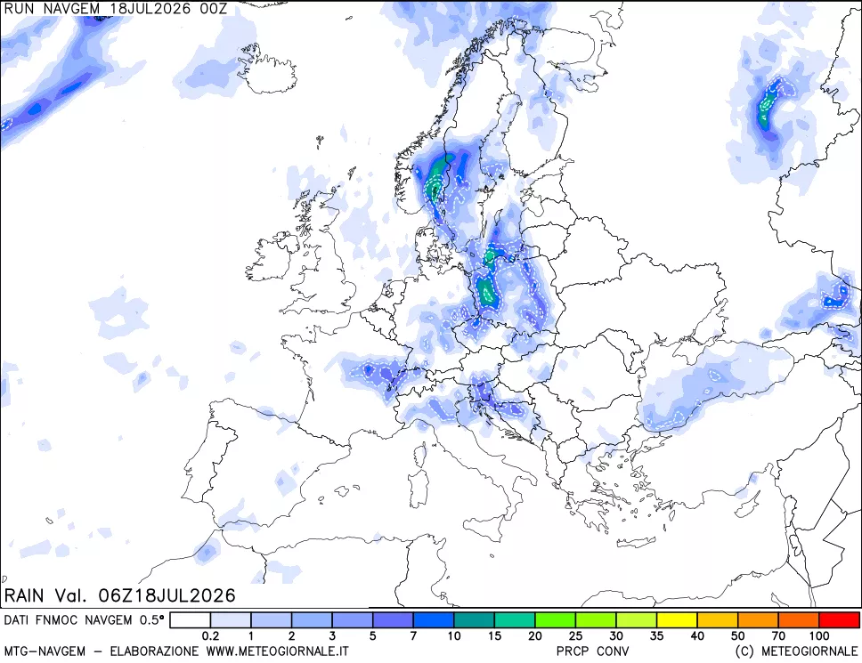 mappa Precipitazioni Totali