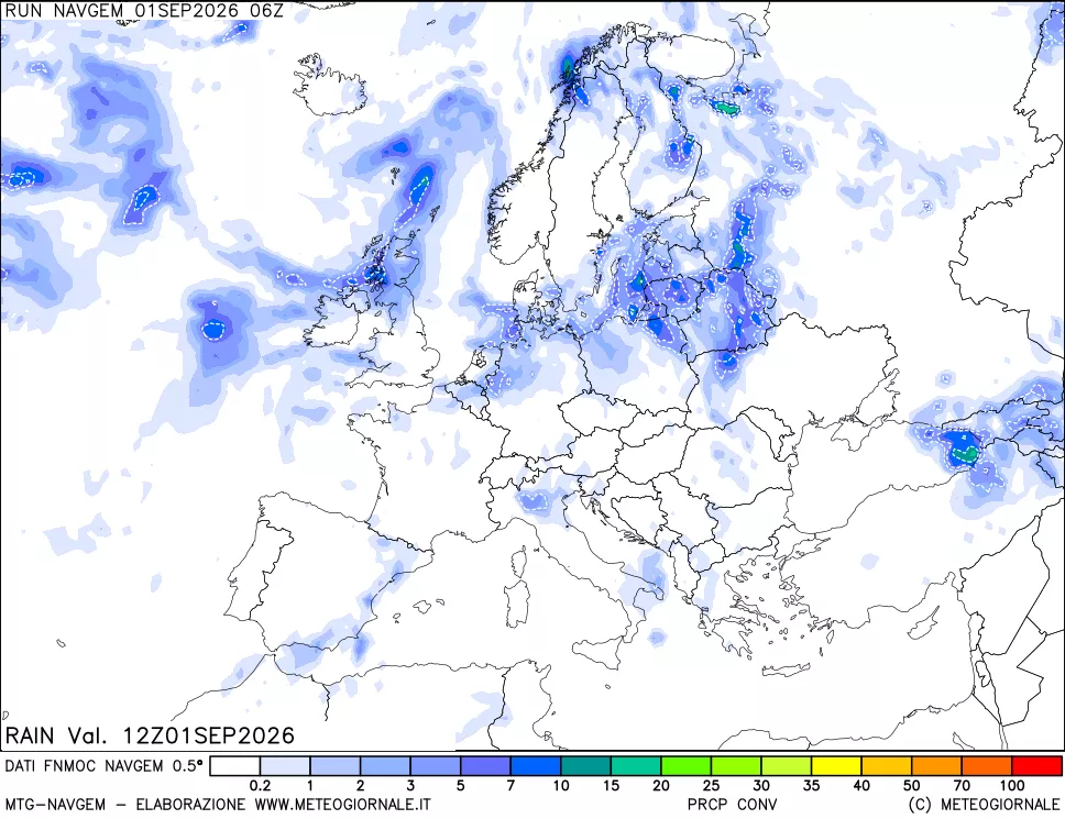 mappa Precipitazioni Totali