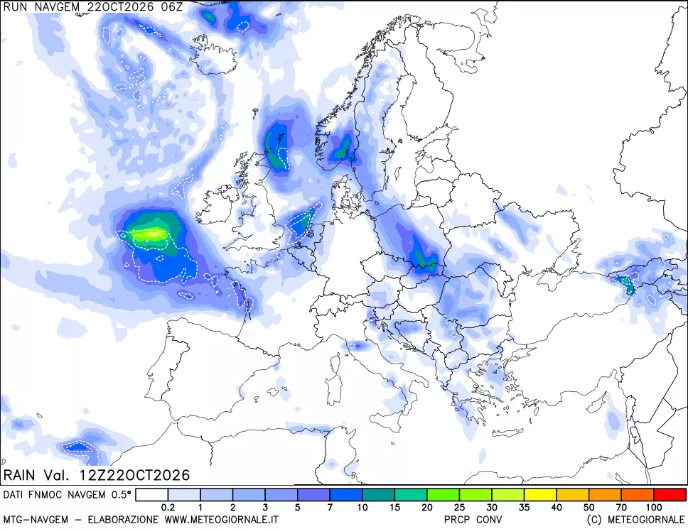 mappa Precipitazioni Totali