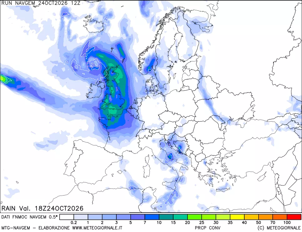 mappa Precipitazioni Totali