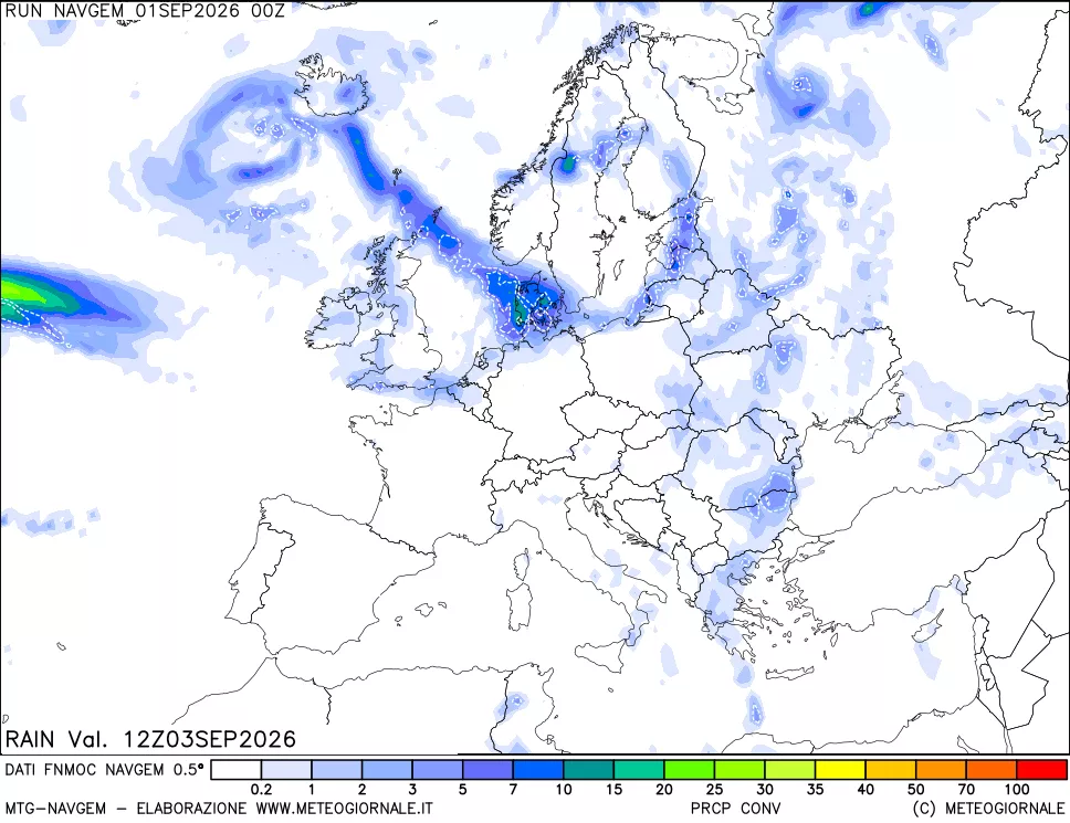 mappa Precipitazioni Totali