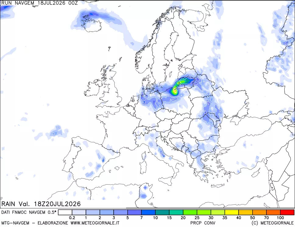 mappa Precipitazioni Totali