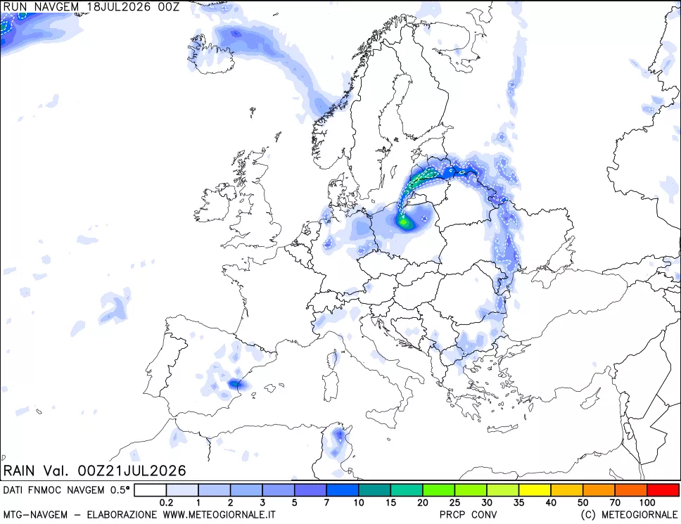 mappa Precipitazioni Totali